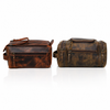 Unisex Leather Toiletry & Dopp Kit Organizer Combo