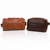 Brown Leather Toiletry & Dopp Kit Combo for Men & Women