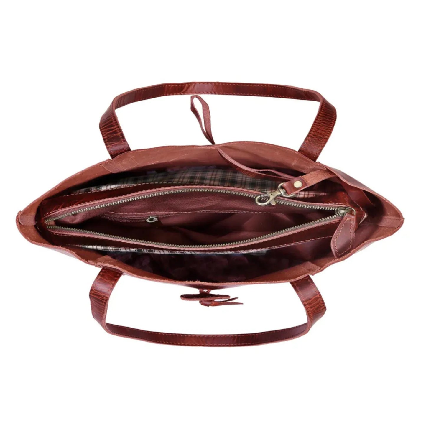 Denver Leather Bag Combo - Red