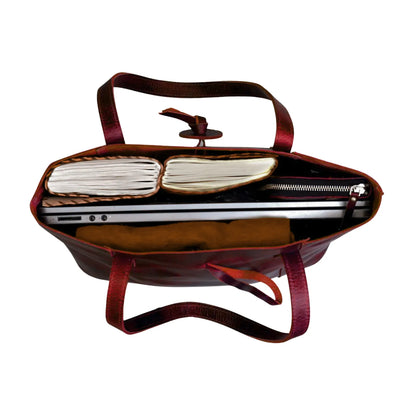 Denver Leather Bag Combo - Red