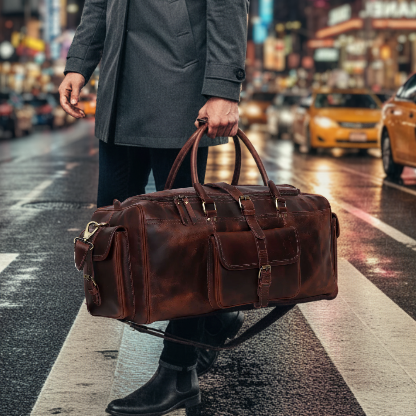 Reisetasche „Roosevelt“ aus Büffelleder