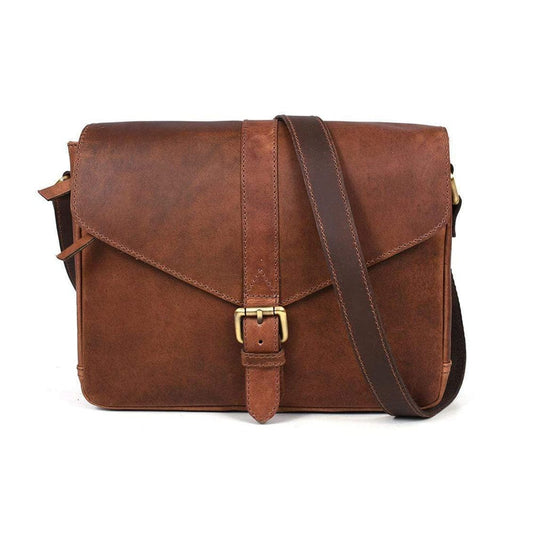 Sydney Leather Crossbody Purse - Brown