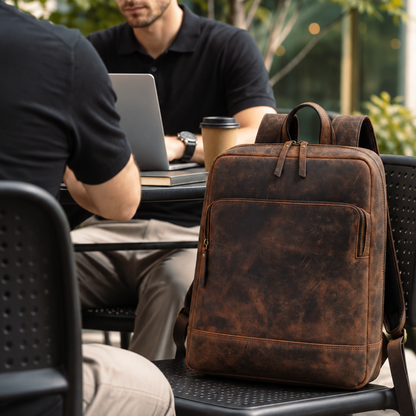 Madison Reise-Laptop-Rucksack aus Leder