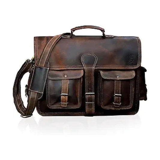 PENNSYLVANIA LEATHER MESSENGER LAPTOP BAG