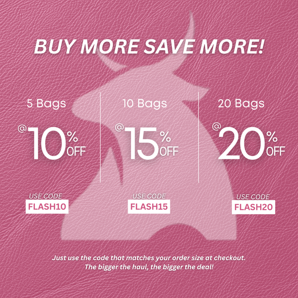Portland Buffalo Leather Tote Bag Combo - Pink
