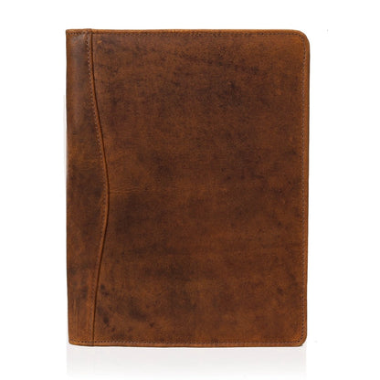 Premium Full-Grain Leather Padfolio with Pockets