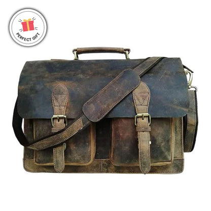 TLF LAPTOP LEATHER BRIEFCASE