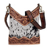 TOOLED LEATHER CROSSBODY BAG