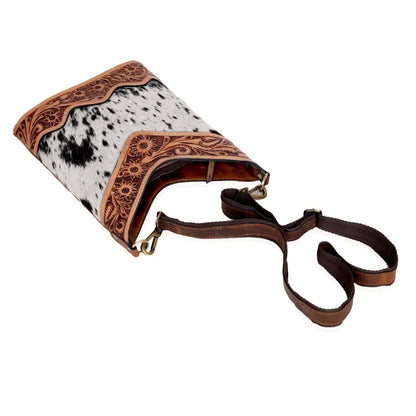TOOLED LEATHER CROSSBODY BAG