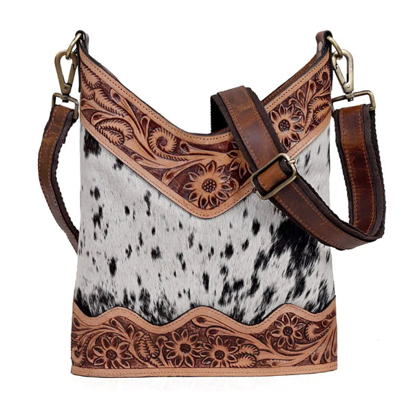 SAC BANDOULIÈRE EN CUIR GRAVÉ