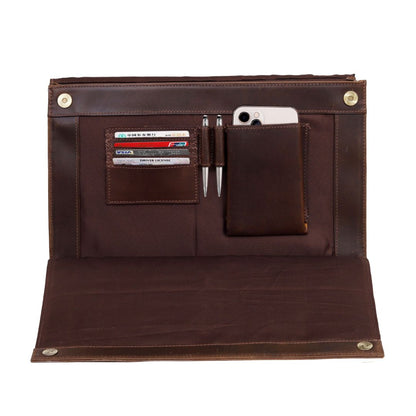 Walker Buffalo Lawyer Leather Briefcase