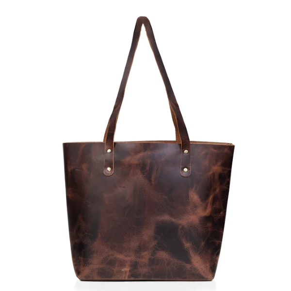 Sac cabas Bella en cuir de buffle marron