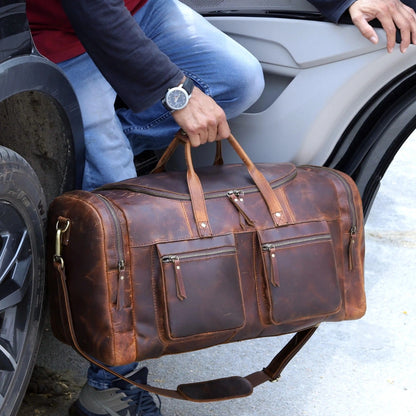 REISETASCHE „VINTAGE VOYAGER“ AUS LEDER