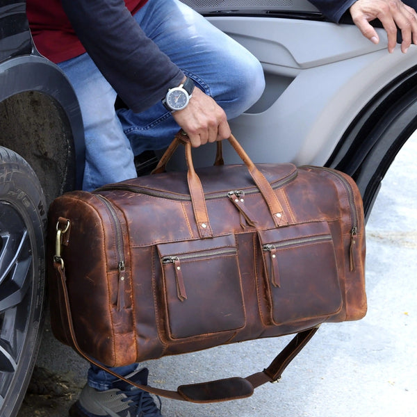 REISETASCHE „VINTAGE VOYAGER“ AUS LEDER