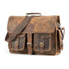 Vintage style Buffalo Leather Messenger Laptop bag