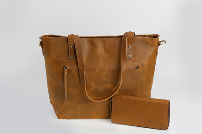 Portland BUFFALO LEATHER TOTE BAG