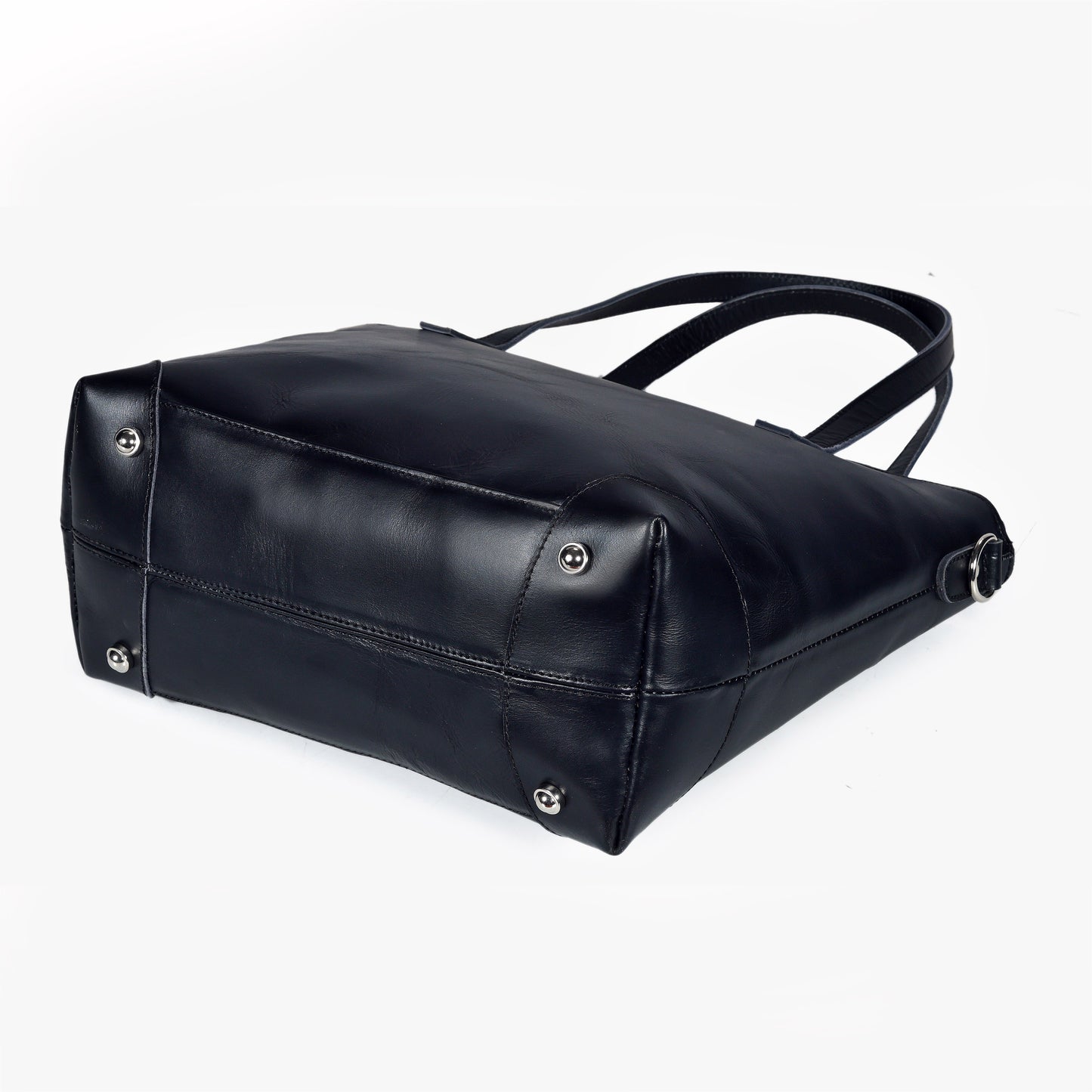 Portland Buffalo Leather Tote Bag Combo - Black