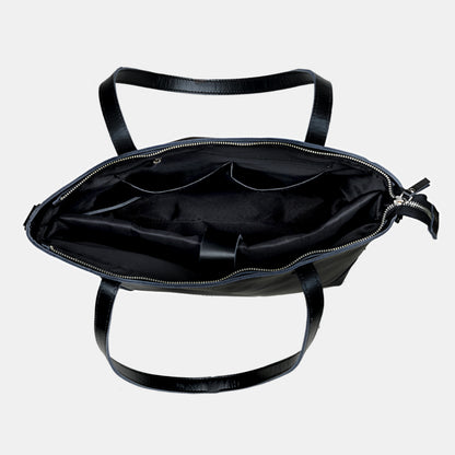 Portland Buffalo Leather Tote Bag Combo - Black