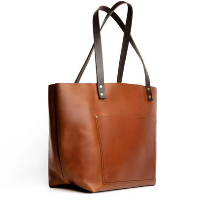 TAN BELLA BUFFALO LEATHER TOTE BAG