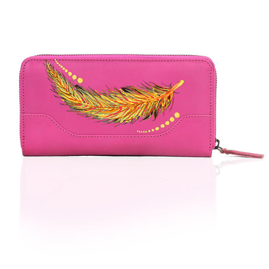 Seine Leather Wallet - Hand Painted