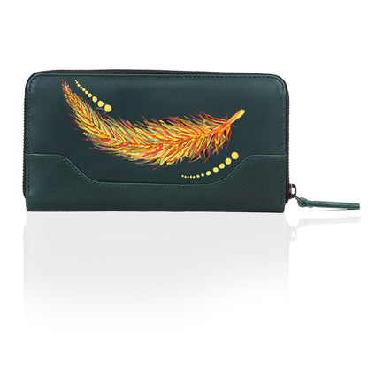 Seine Leather Wallet - Hand painted