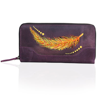Seine Leather Wallet - Hand Painted