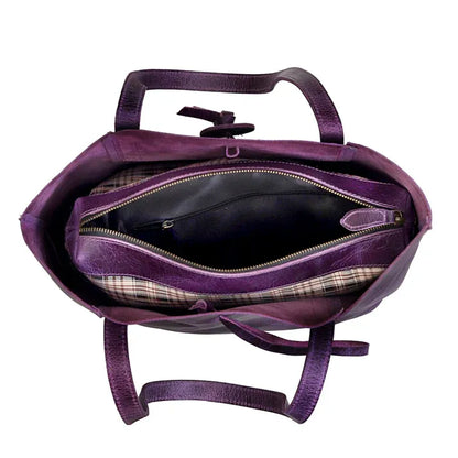 Denver Leather Bag Combo - Purple