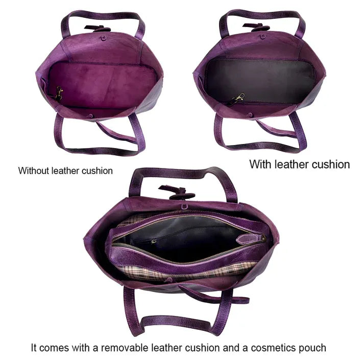 Denver Leather Bag Combo - Purple