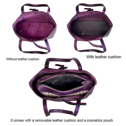 Denver Leather Bag Combo - Purple