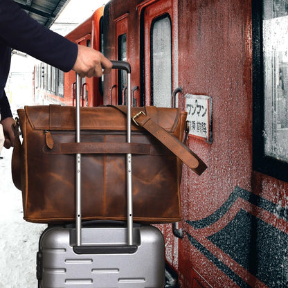 FARM LEATHER MESSENGER BAG - TAN