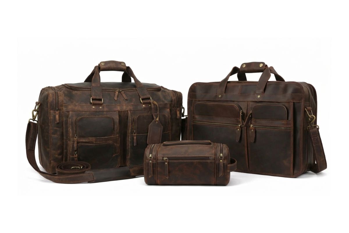 Buy Farm Premium Buffalo Leather Duffle Combo Set Online