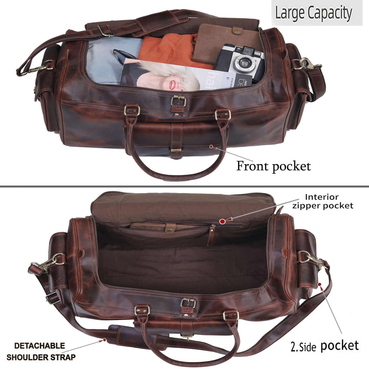Reisetasche „Roosevelt“ aus Büffelleder