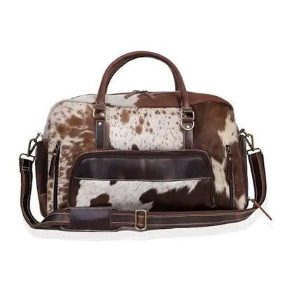 Handmade Cowhide Leather Duffle Bag